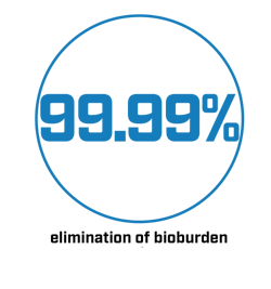 99.99% elminitaion of bioburden