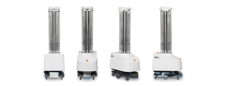 UV Disinfection Robot for pharma seen form multiple angles
