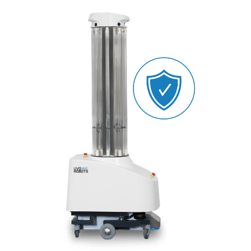 UVD Robot Pharma with safety icon